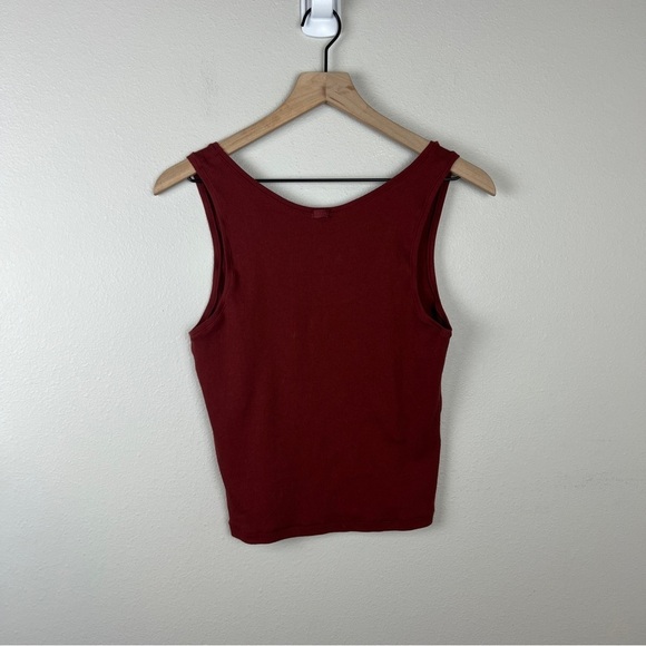 Skims Sangria Cotton Ribbed Tank - Picture 3 of 5
